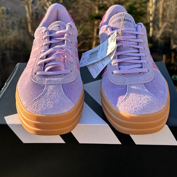 Adidas VL Court Purple Platform Low Casual Everyday Sneaker Womens 9.5 NEW - Picture 3 of 9